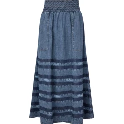 Amond Denim Maxi Skirt