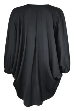 Austin black silk top