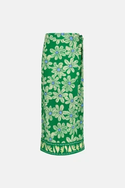 Bobo Green Glow Bali Palms Skirt