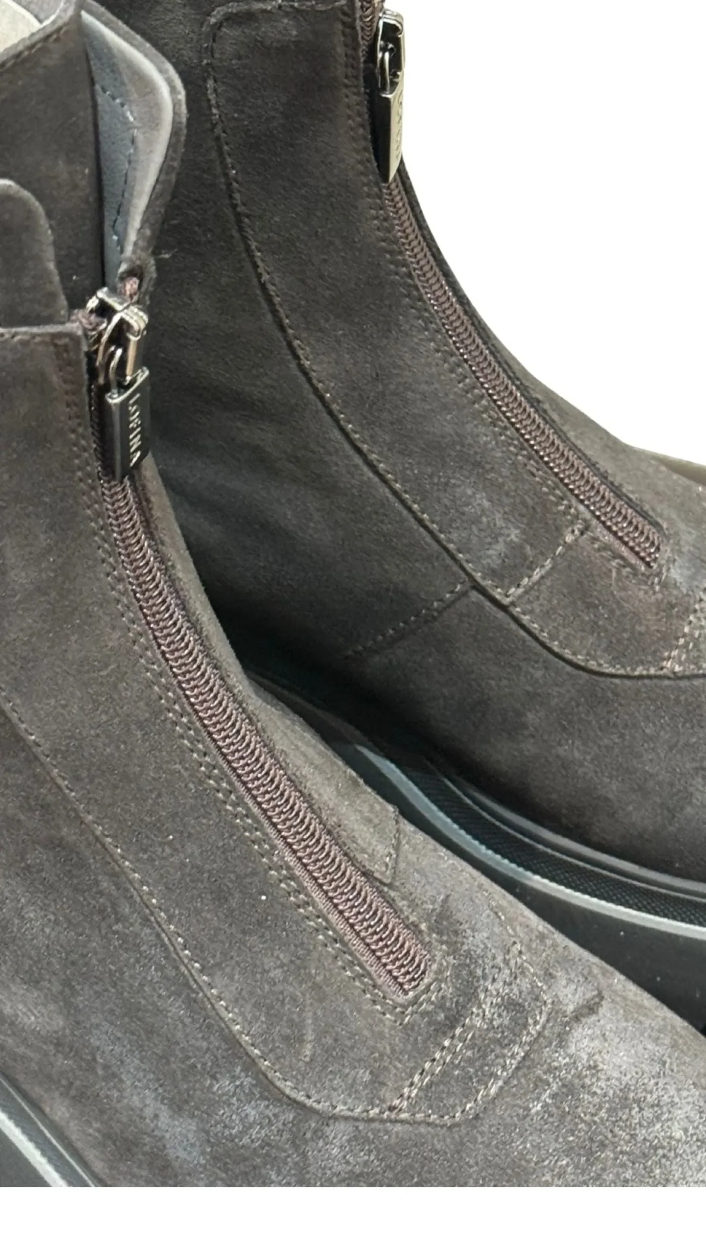 Browns Suede Zip Front Boot