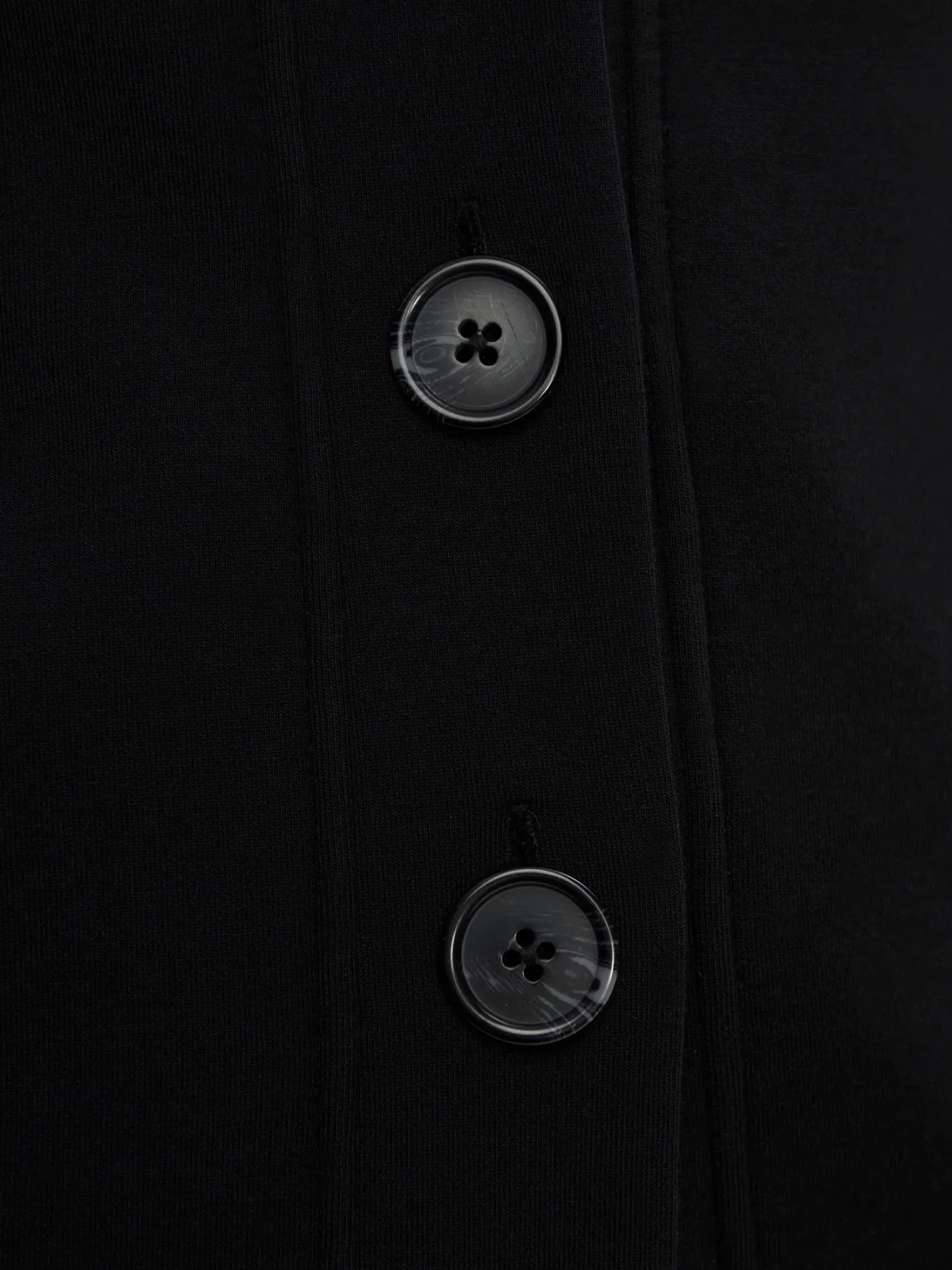 Celeste Black Button Through Sweatshirt