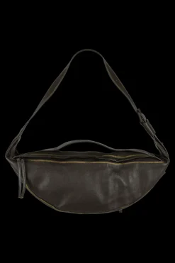Chocolate Brown "Blue" Leather Bumbag