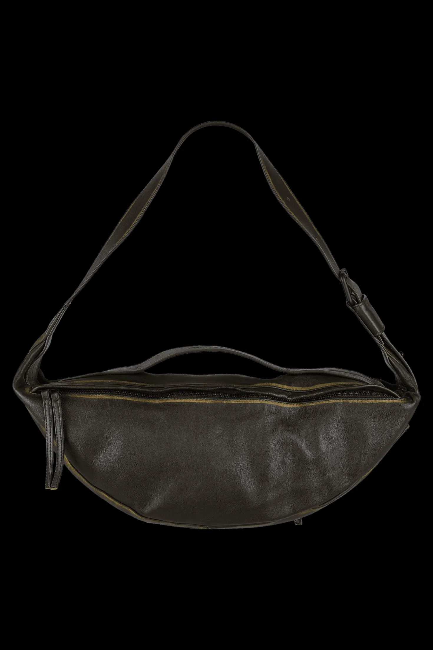 Chocolate Brown "Blue" Leather Bumbag