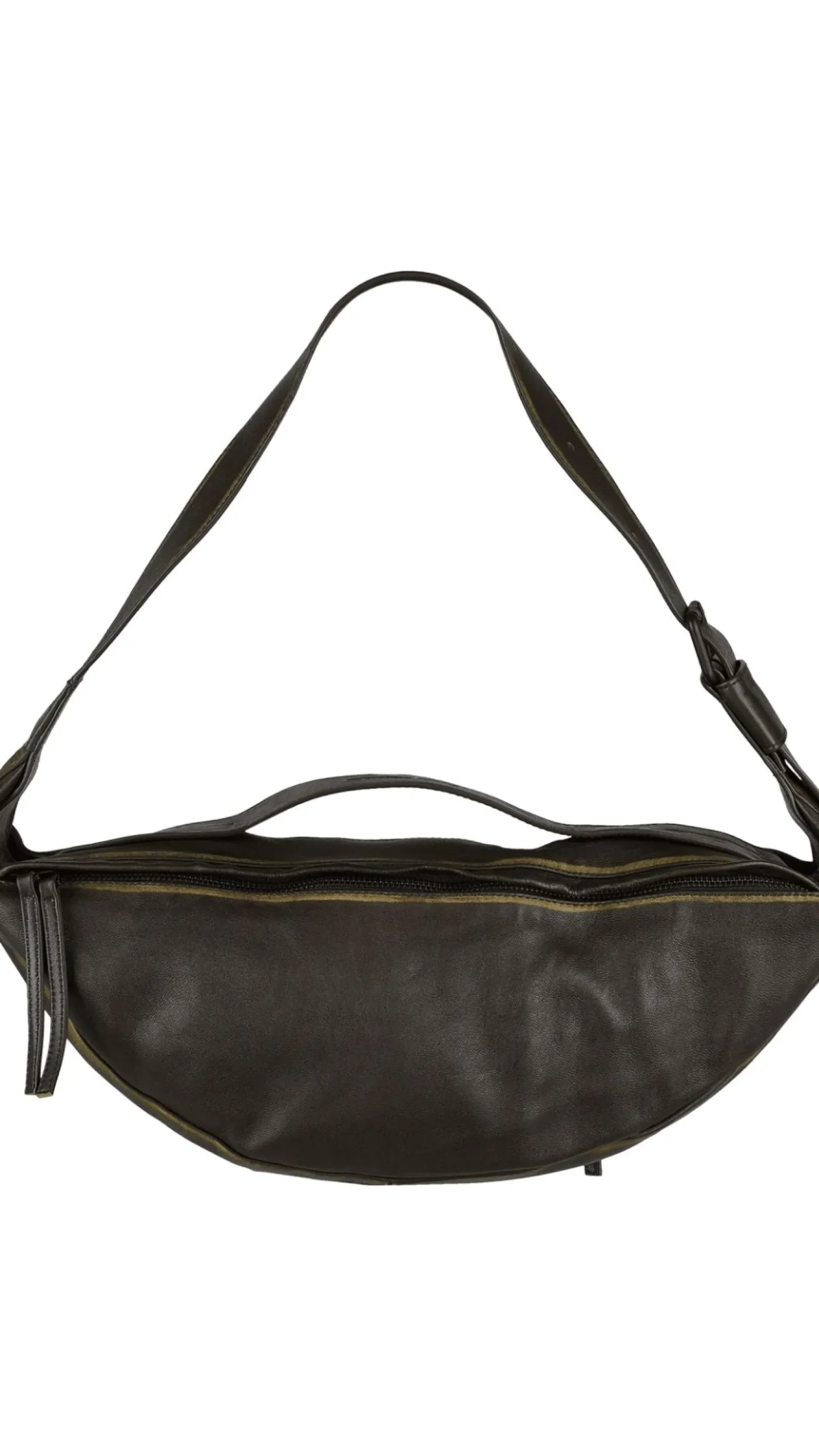 Chocolate Brown "Blue" Leather Bumbag