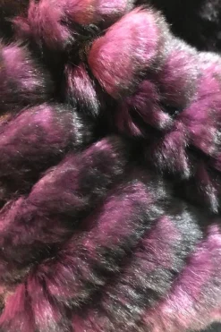 Cranberry Snowtop Knitted Rabbit Single Snood Scarf