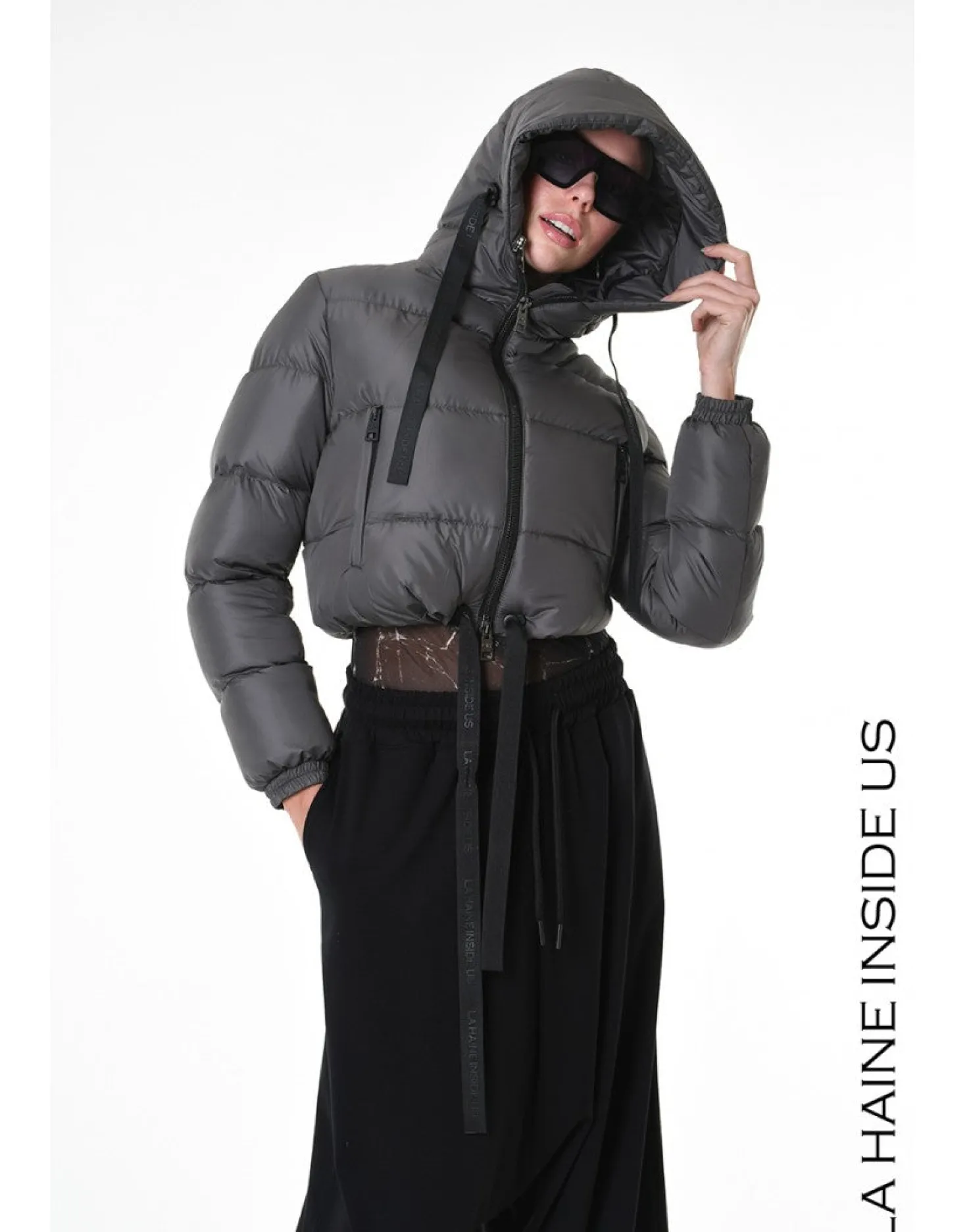 Fango Grey Down Puffer Jacket