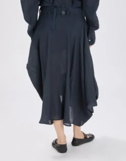 Fitzroy Navy Linen Skirt