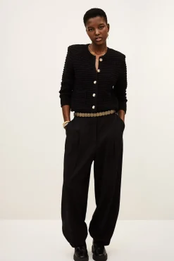 Gaspard Black Knit Cardigan