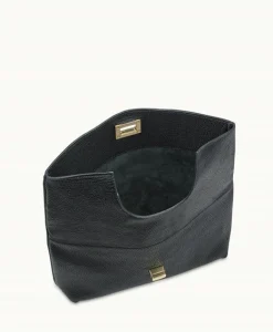 Gigi New York Claire Black Soft Goatskin Clutch