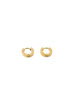 Gold Medium Plate Hoop Earrings