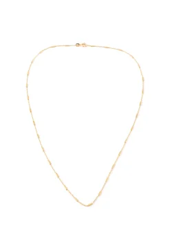 Gold Thin Rectangular Blocks Necklace