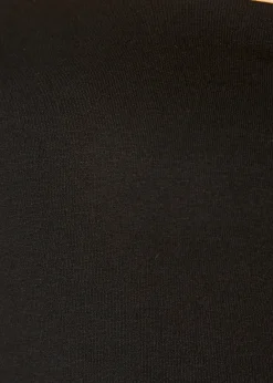 'Ikis' Strapless Black Jersey Dress