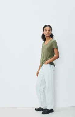 Jacksonville VIntage Kaki Scoop Neck T-Shirt