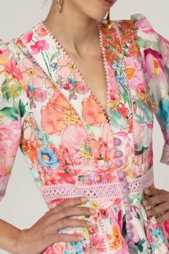 Jardin Magnifique Floral Short Dress