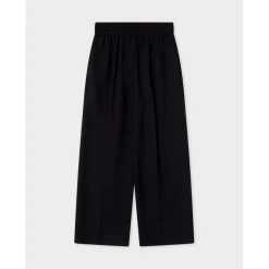 Jonah Classic Gaberdine Black Cropped Trousers