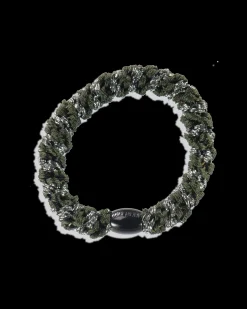KKNEKKI Hair Tie Bottle Green Dark Grey Glitter