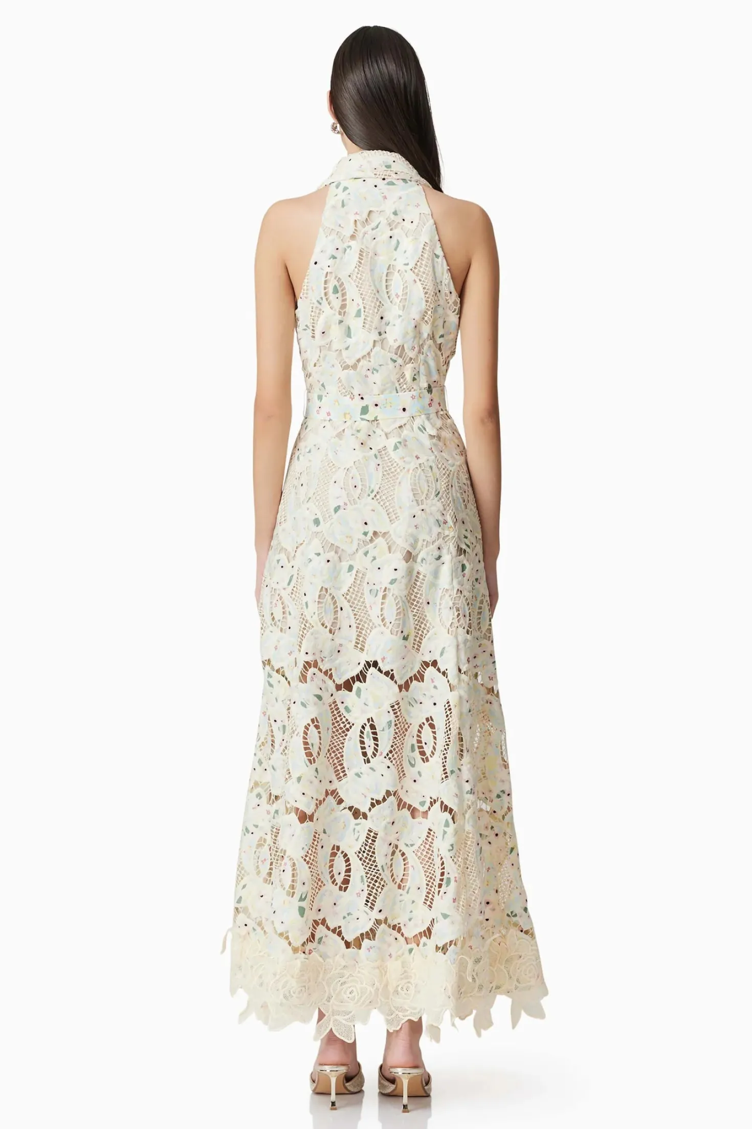 Kyla Floral Maxi Dress in White
