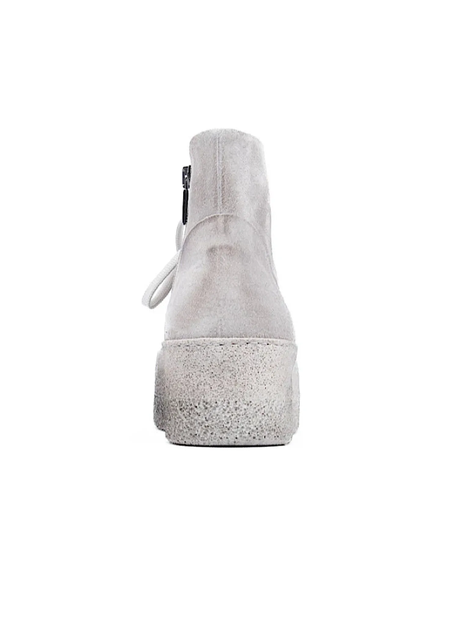 Light Grey Suede Platform Desert Boot