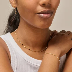 Lola '"Salt & Pepper" 18K Gold-plated Necklace