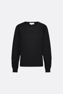 Molly Black Scrunch Pullover