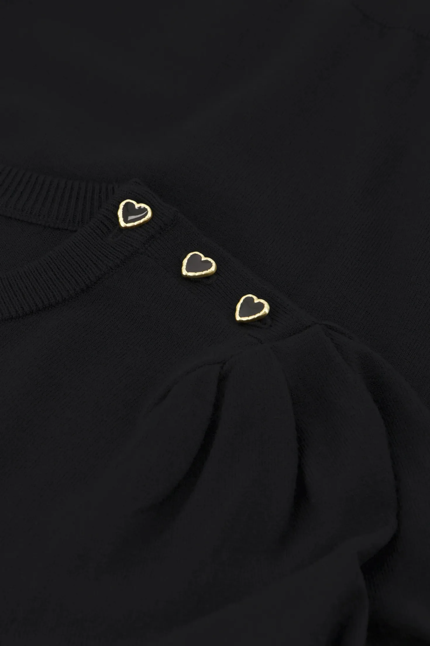 Molly Black Scrunch Pullover