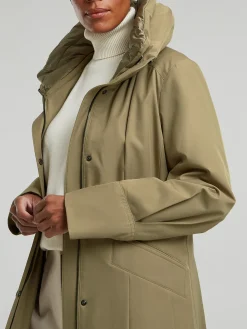 Molly Waterproof Pleated Clay Raincoat