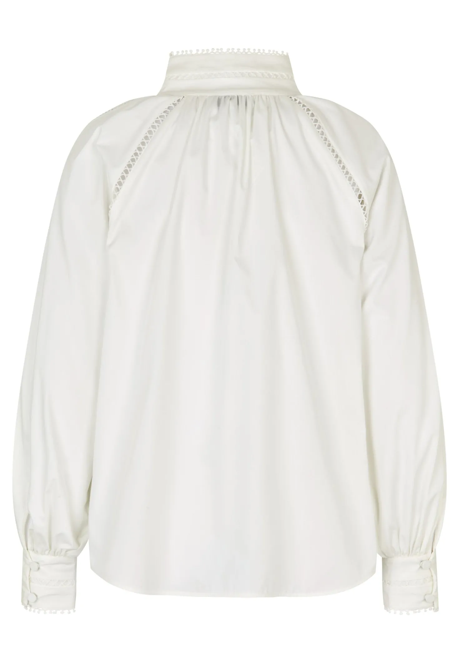Monia White Blouse with Collar