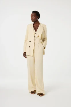 Nura Latte Pleated Trousers