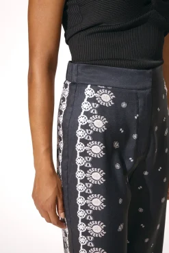 Pia wide leg Sierra print satin pant