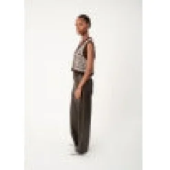 Ringo Brown Faux Leather Pants