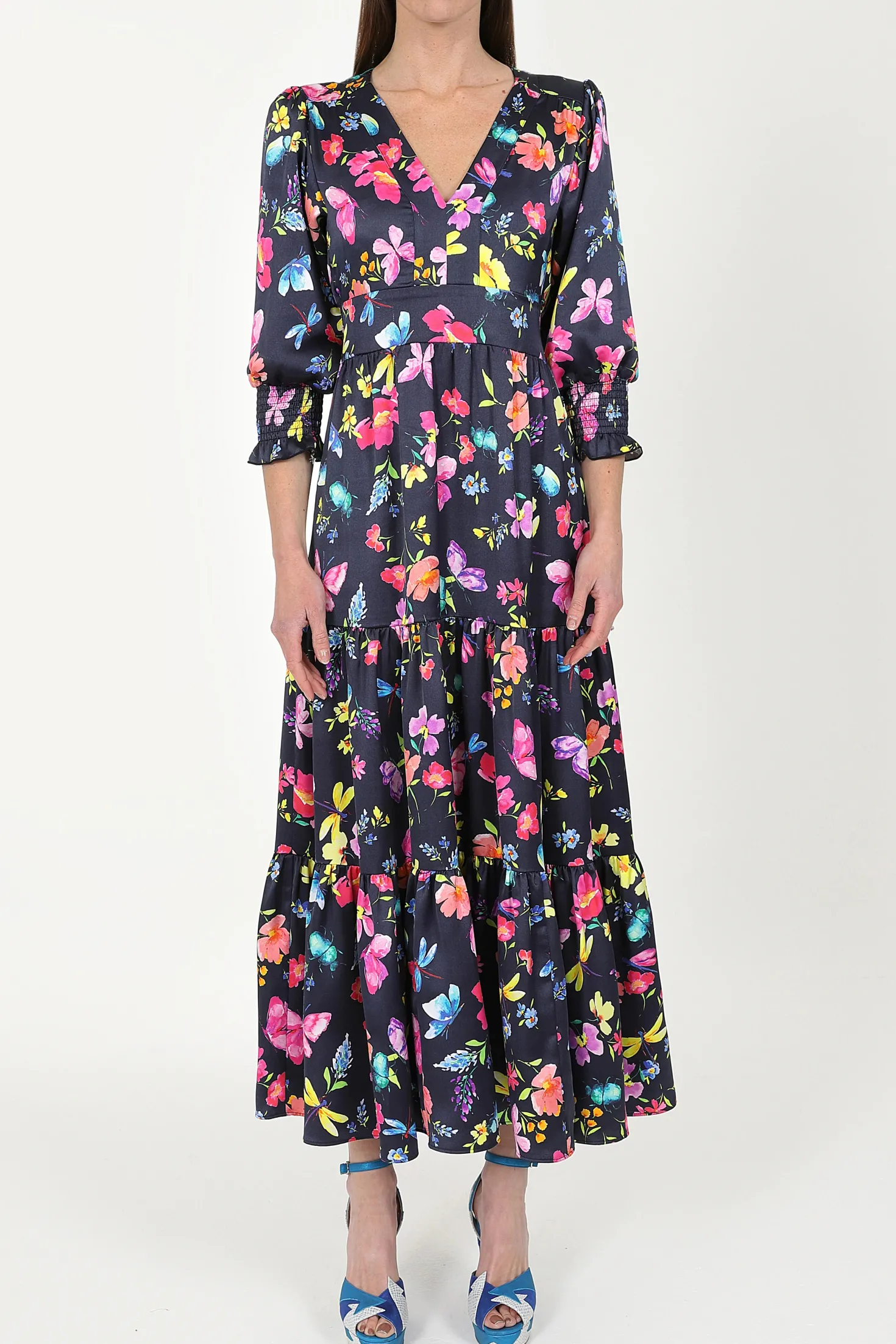 Romy Navy Love Bug Maxi Dress