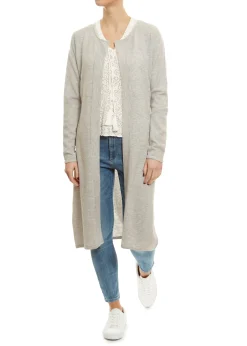 Silver Grey Long Merino Cardgian