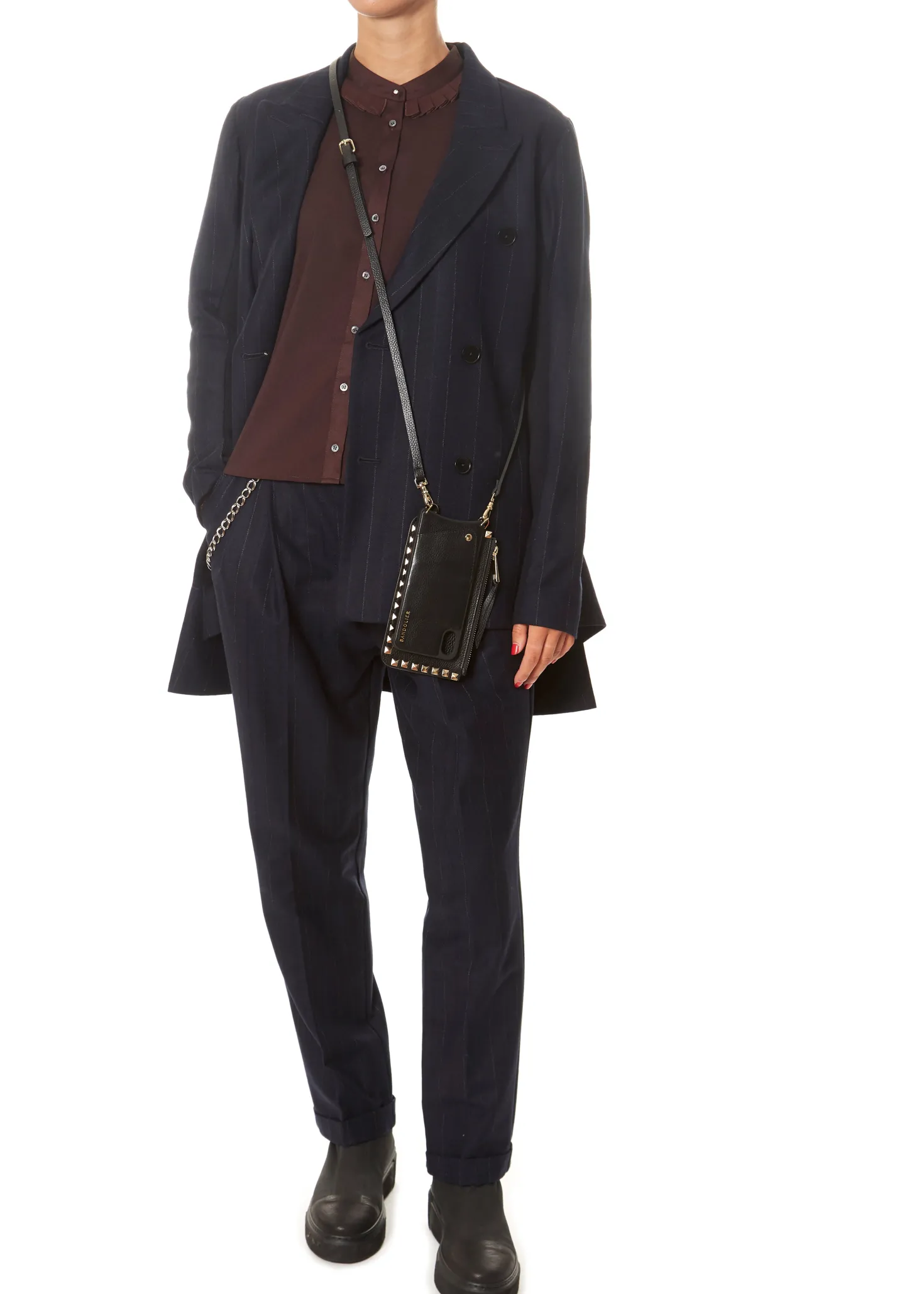 'Sneek' Navy Pinstripe Suit Pant