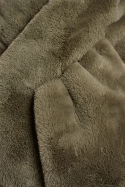 Stip Faux Fur Loop Scarf